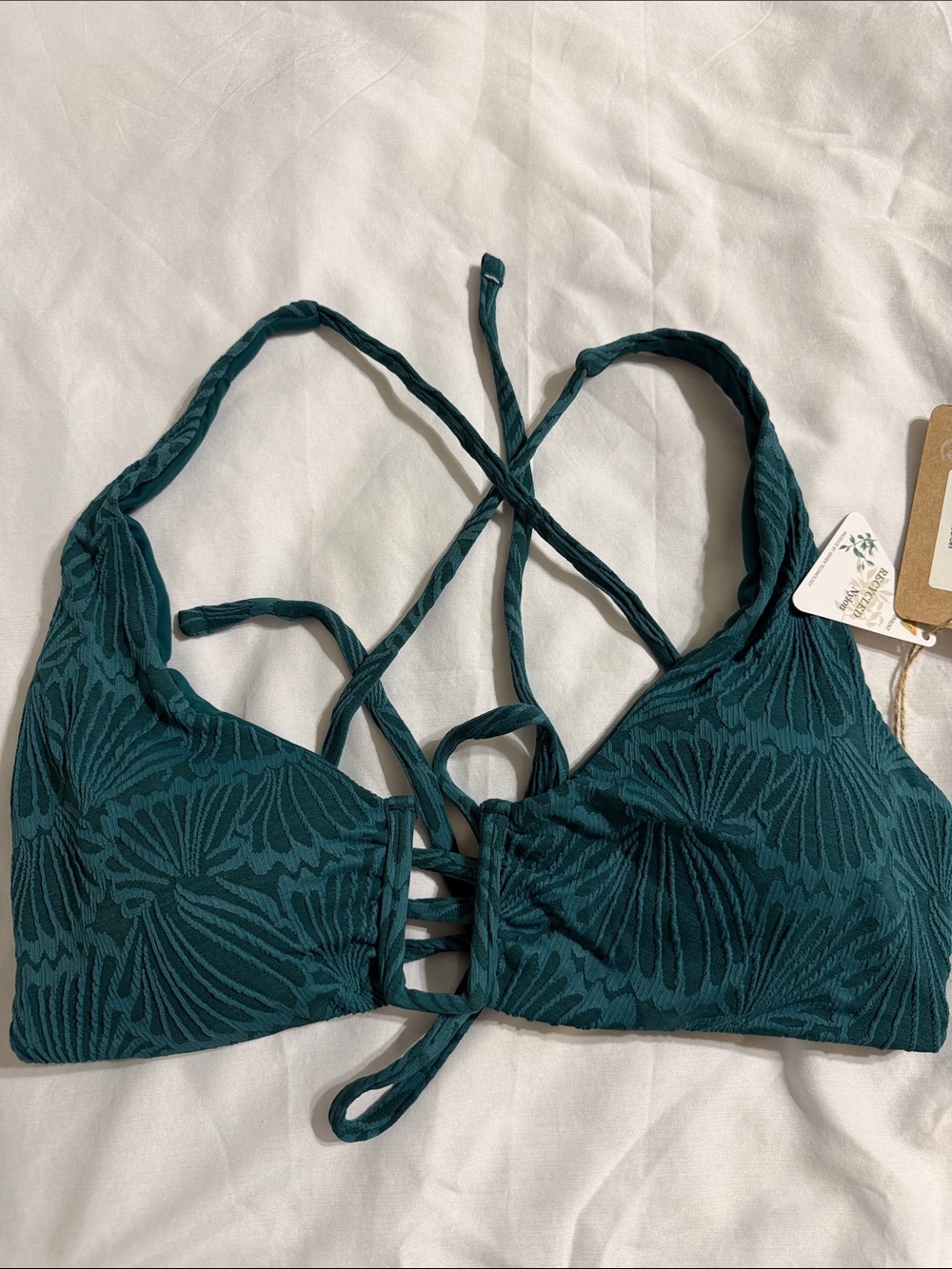 Deep turquoise Berlook bikini, top size large